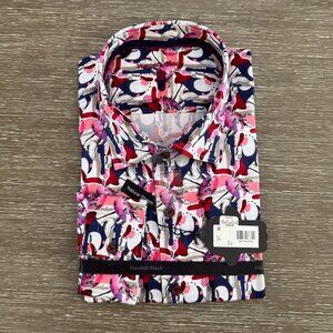 TALL MENS XLT Visconti Black Print Shirt XLT New with Tag